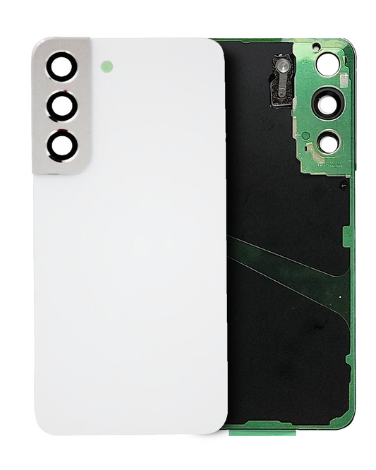 Back Cover Glass With Camera Lens Samsung Galaxy S22 5G (Service Pack) (White)