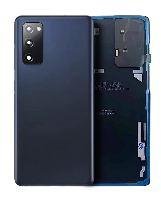 Back Cover Glass With Camera Lens For Samsung Galaxy S20 FE (Service Pack) (Cloud Navy)