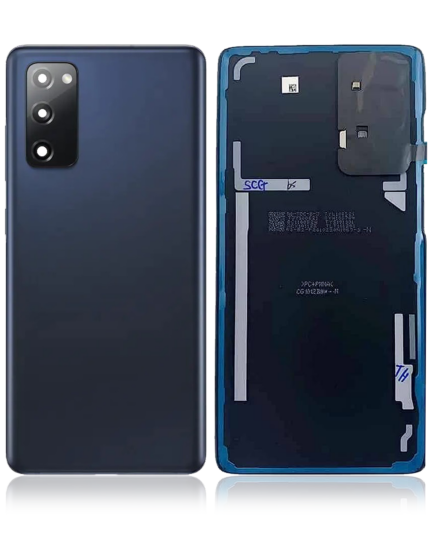Back Cover Glass With Camera Lens For Samsung Galaxy S20 FE (Service Pack) (Cloud Navy)