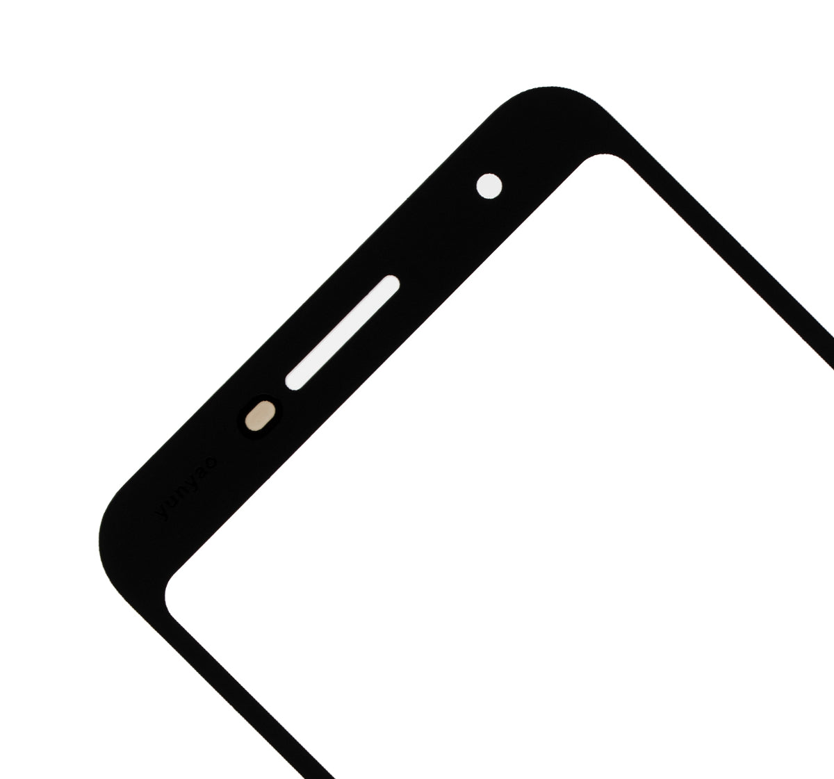 Front Glass For Google Pixel 3a (Just Black) - repair component alternate view