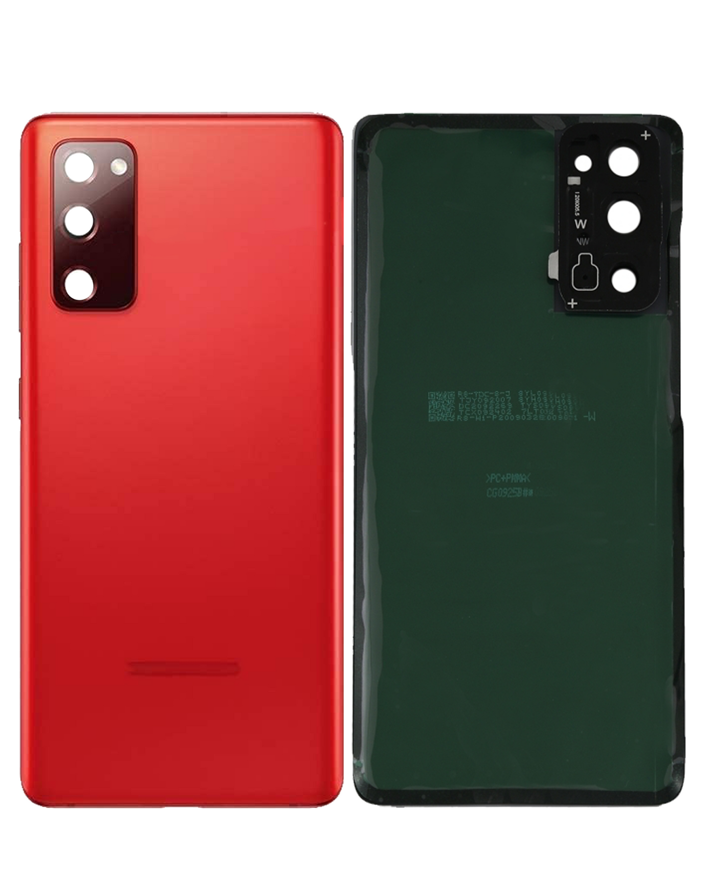 Back Cover Glass With Camera Lens For Samsung Galaxy S20 FE (Service Pack) (Cloud Red)