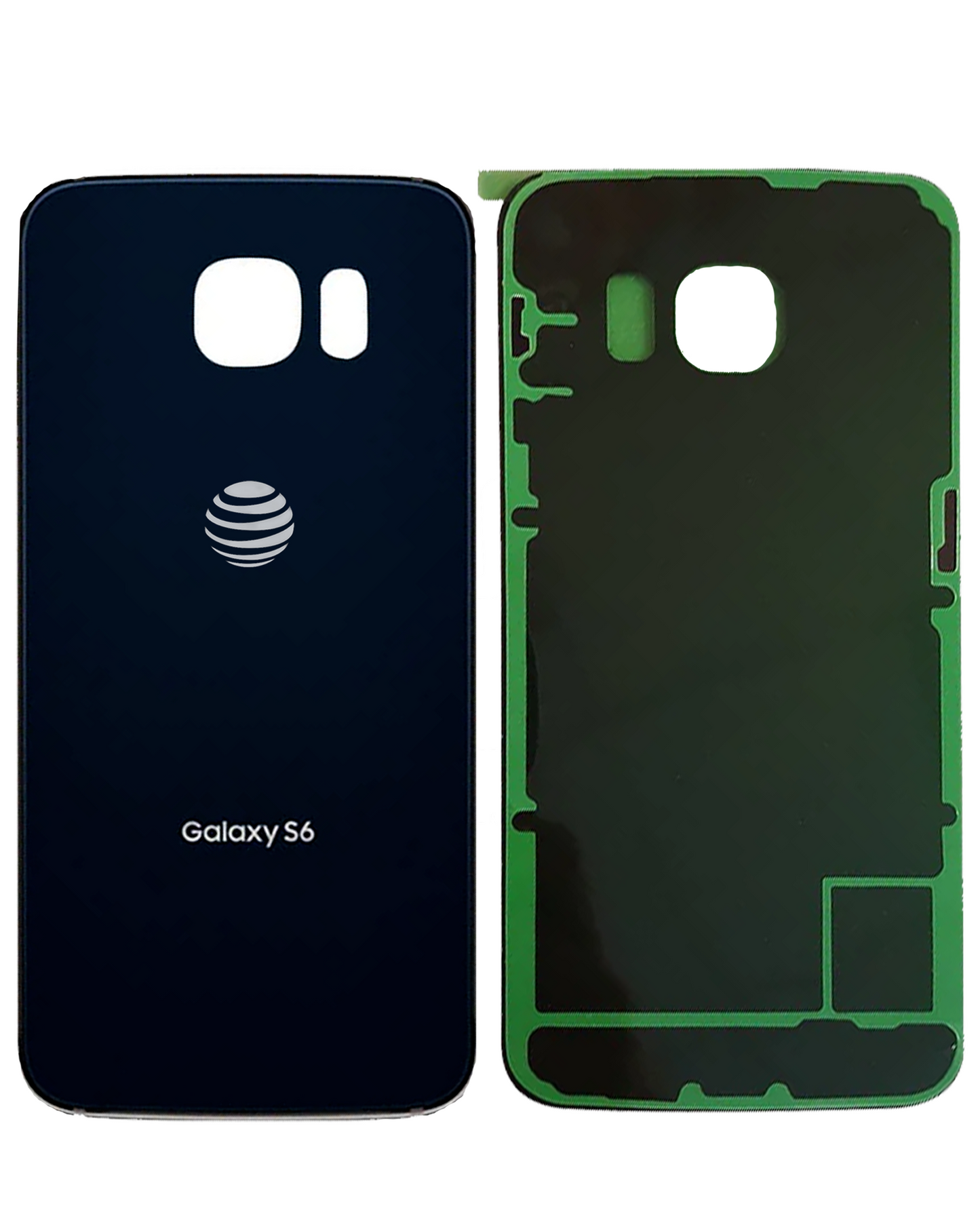 Back Cover Glass For Samsung Galaxy S6 ( AT&T Logo) (Used OEM Pull: Grade A) (Black Sapphire)