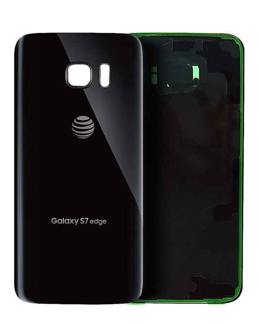 Back Cover Glass For Samsung Galaxy S7 Edge (Used OEM Pull: Grade A) (Black Onyx)