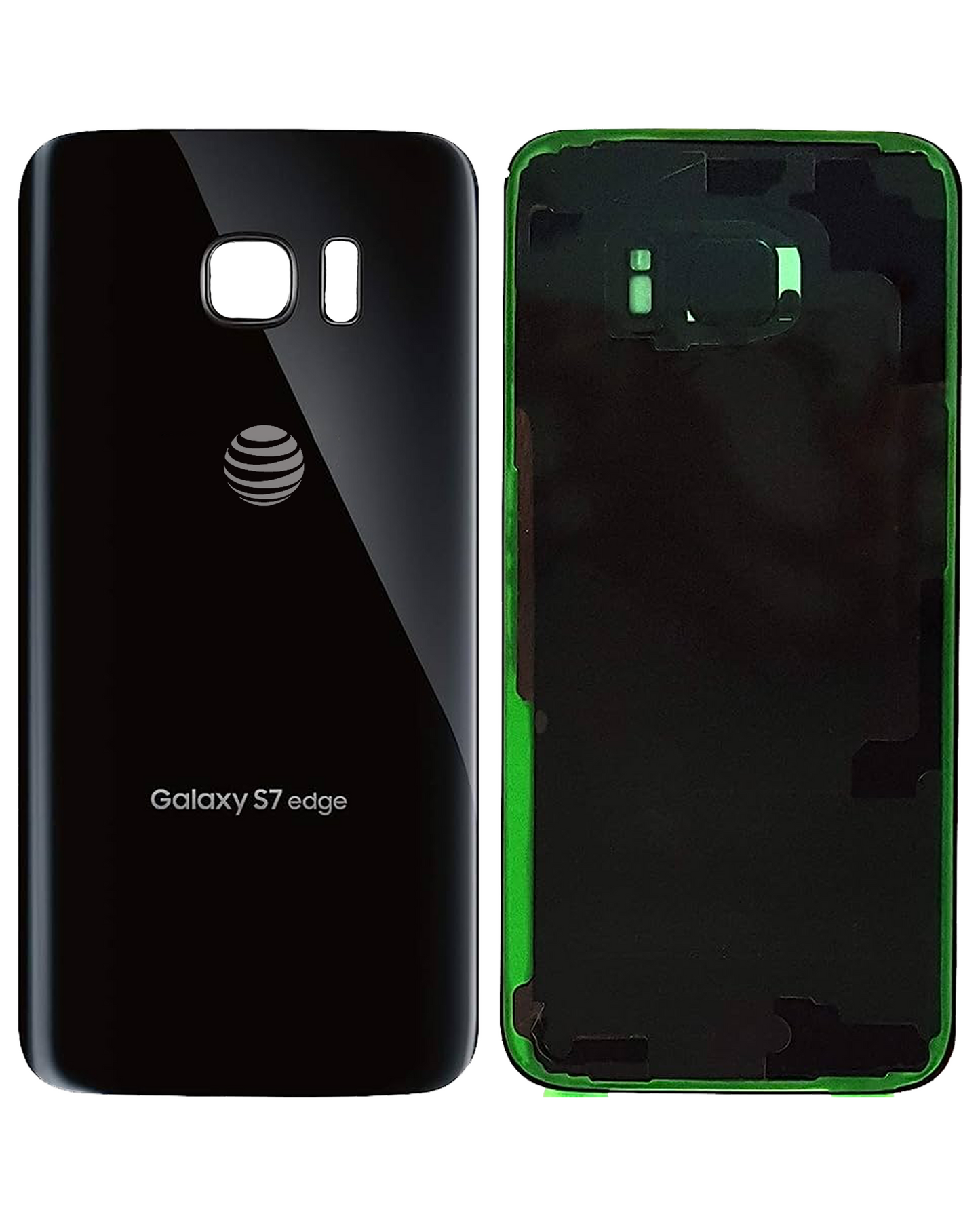 Back Cover Glass For Samsung Galaxy S7 Edge (Used OEM Pull: Grade A) (Black Onyx)