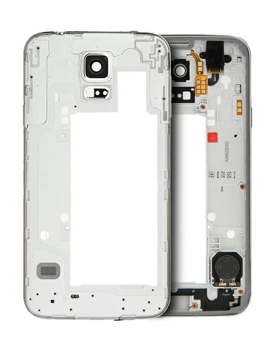 Mid-Frame Housing For Samsung Galaxy S5 (Service Pack) (Silver / Black)