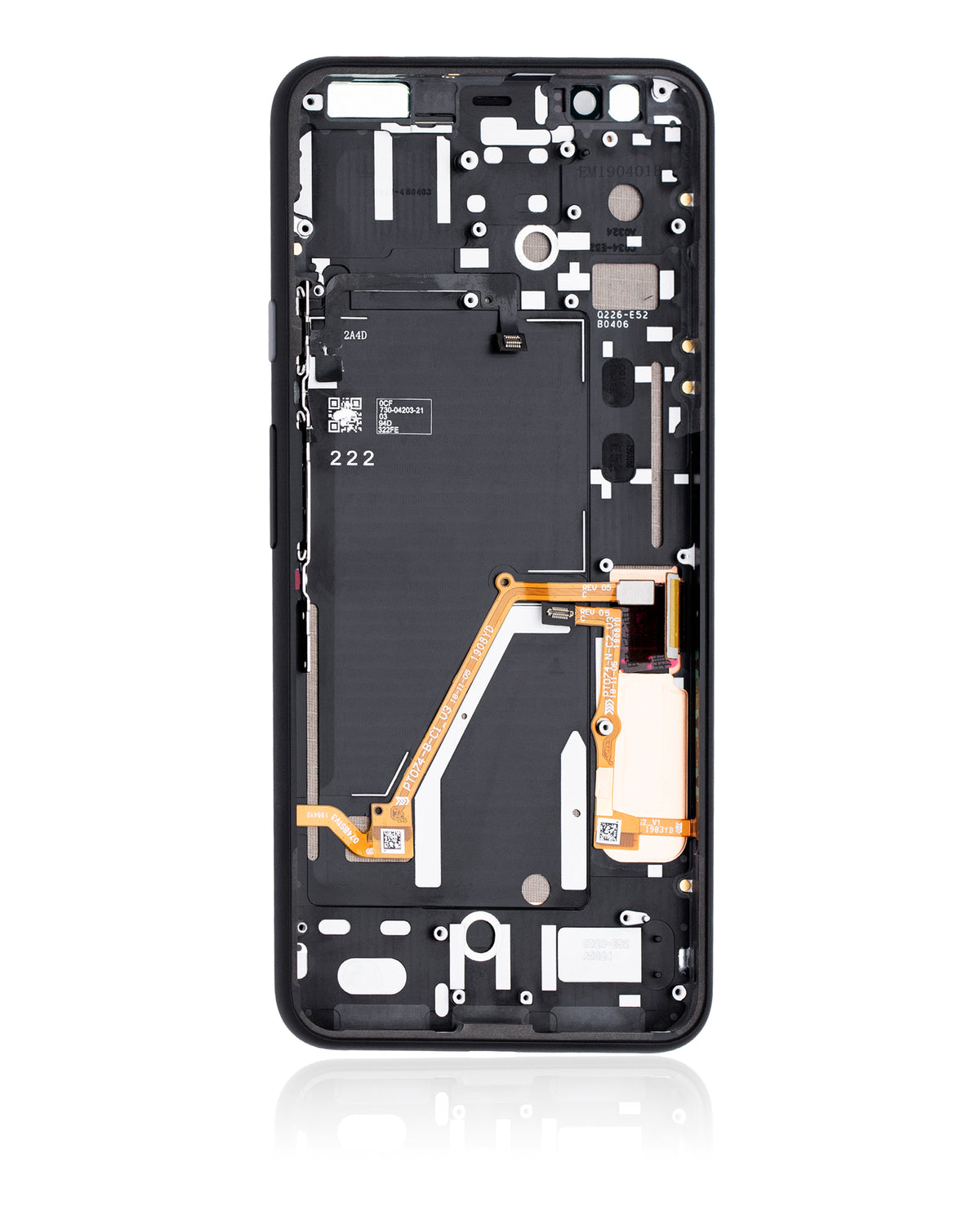 OLED Assembly With Frame For Google Pixel 4 XL (Refurbished) (Gray Power Button) - repair component detailed angle