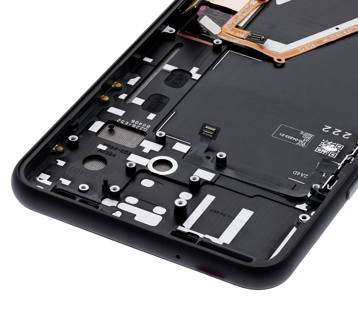OLED Assembly With Frame For Google Pixel 4 XL (Refurbished) (Gray Power Button) - repair component alternate view