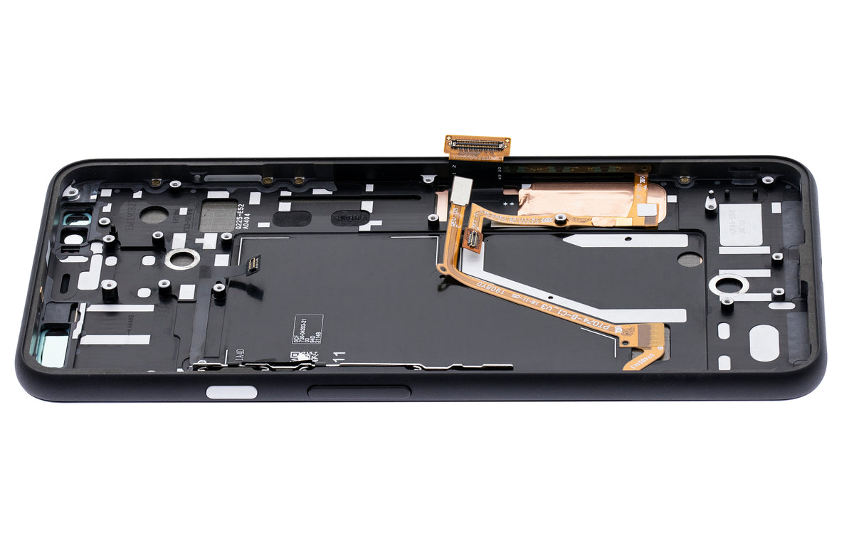 OLED Assembly With Frame For Google Pixel 4 XL (Refurbished) (Clearly White Power Button) - phone repair part close-up