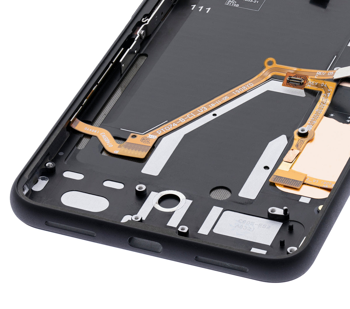 OLED Assembly With Frame For Google Pixel 4 XL (Refurbished) (Clearly White Power Button) - replacement part product view 13