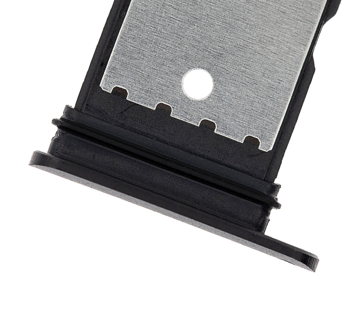 Sim Card Tray For Google Pixel 4 XL (Just Black) - repair component detailed angle