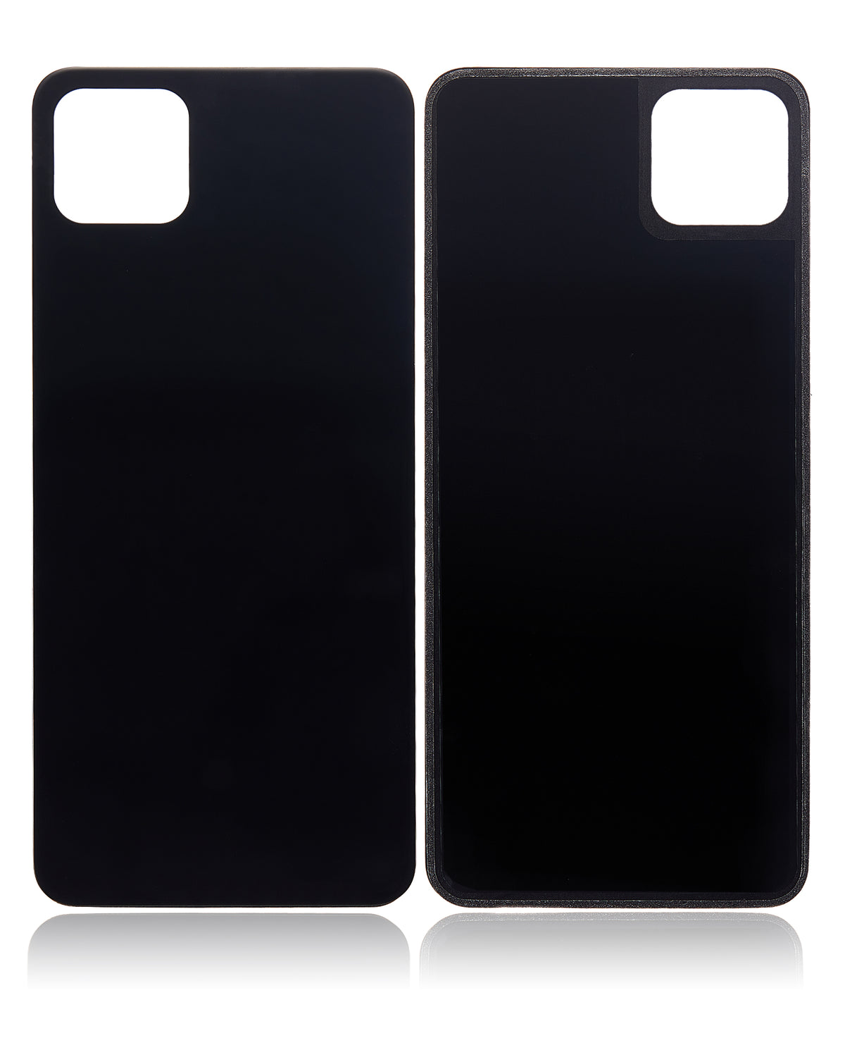 Back cover Glass For Google Pixel 4 XL (Just Black) - repair component detailed angle