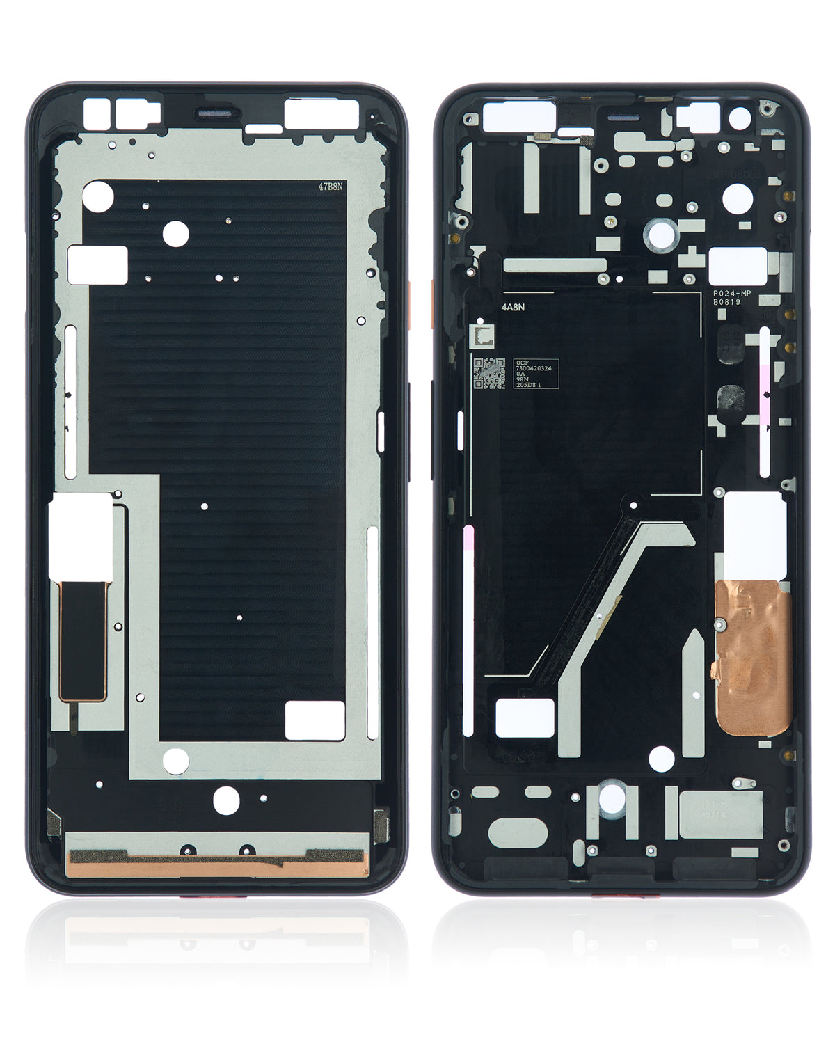 Mid-Frame Housing For Google Pixel 4XL (Pink Power Button) - replacement part secondary detail