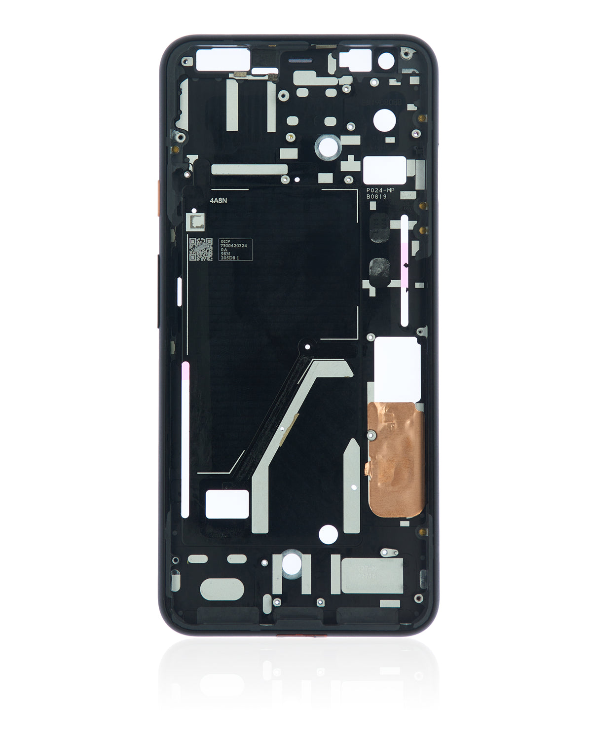 Mid-Frame Housing For Google Pixel 4XL (Pink Power Button) - repair component alternate view