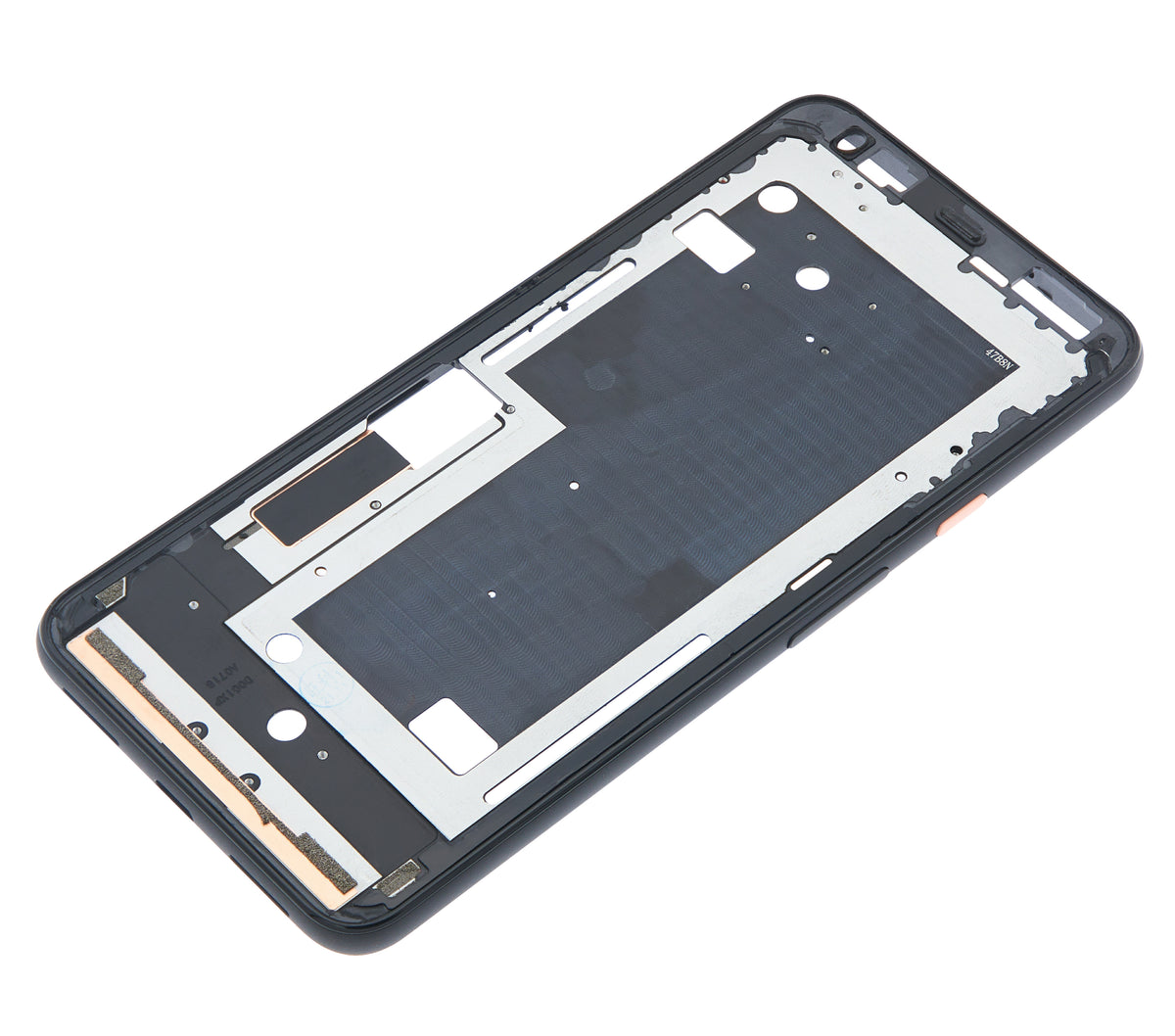 Mid-Frame Housing For Google Pixel 4XL (Pink Power Button) - replacement part additional angle