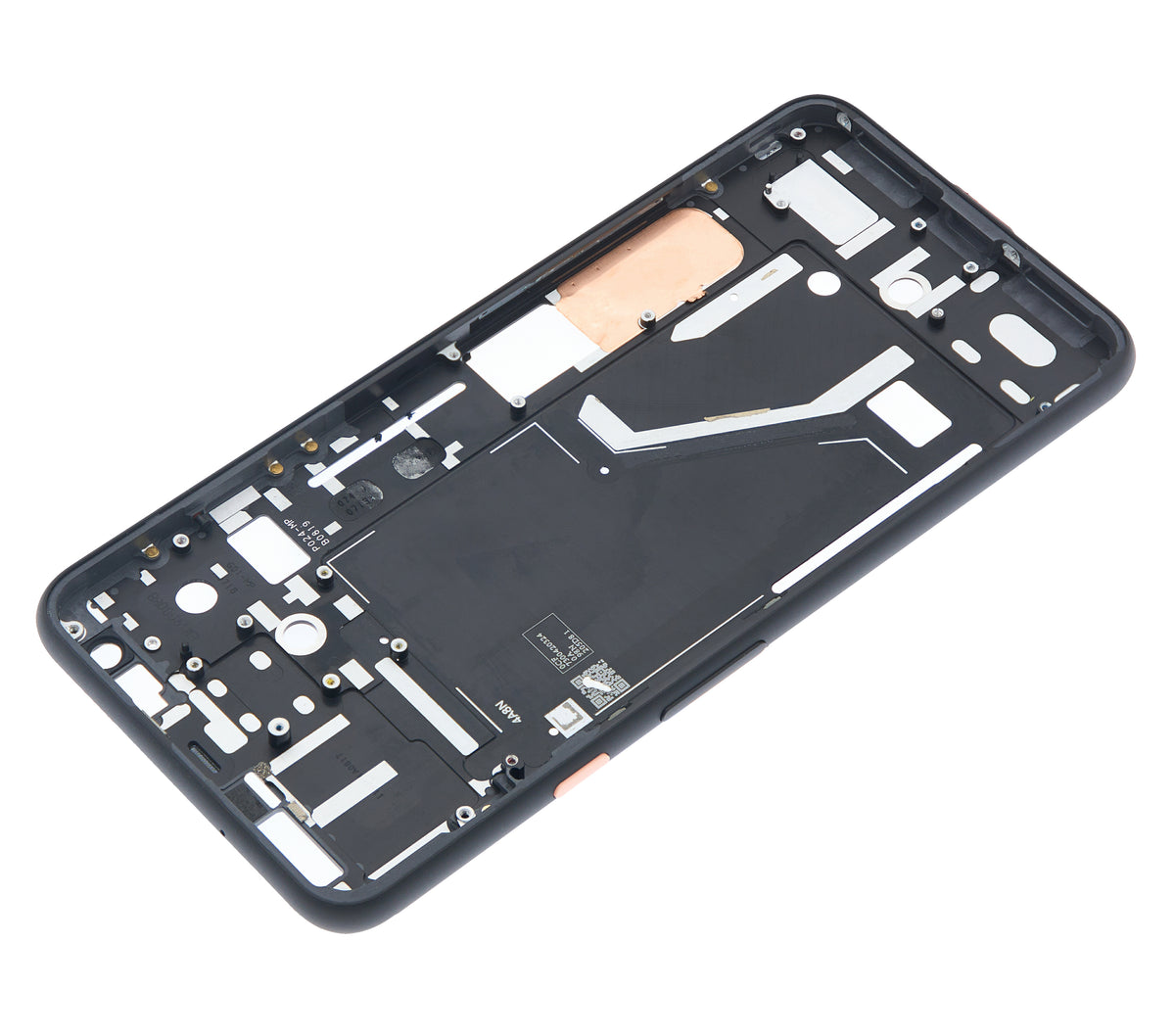 Mid-Frame Housing For Google Pixel 4XL (Pink Power Button) - phone repair part close-up