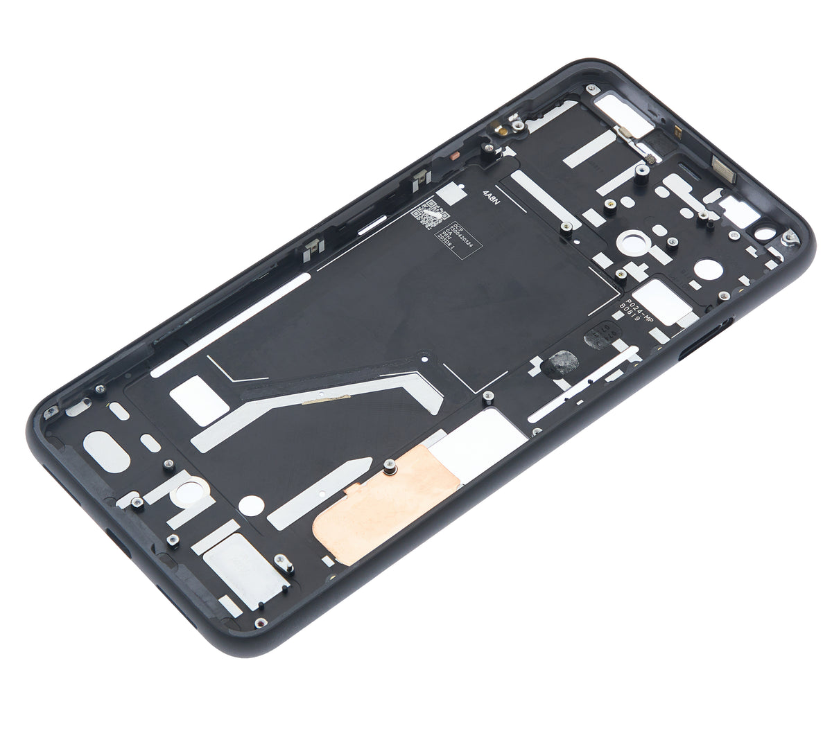 Mid-Frame Housing For Google Pixel 4XL (Pink Power Button) - repair component detailed angle