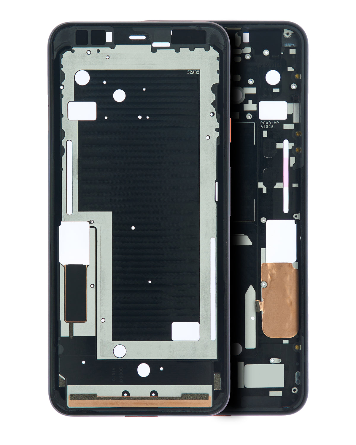Mid-Frame Housing For Google Pixel 4XL (Oh So Orange Power Button) - replacement part product view