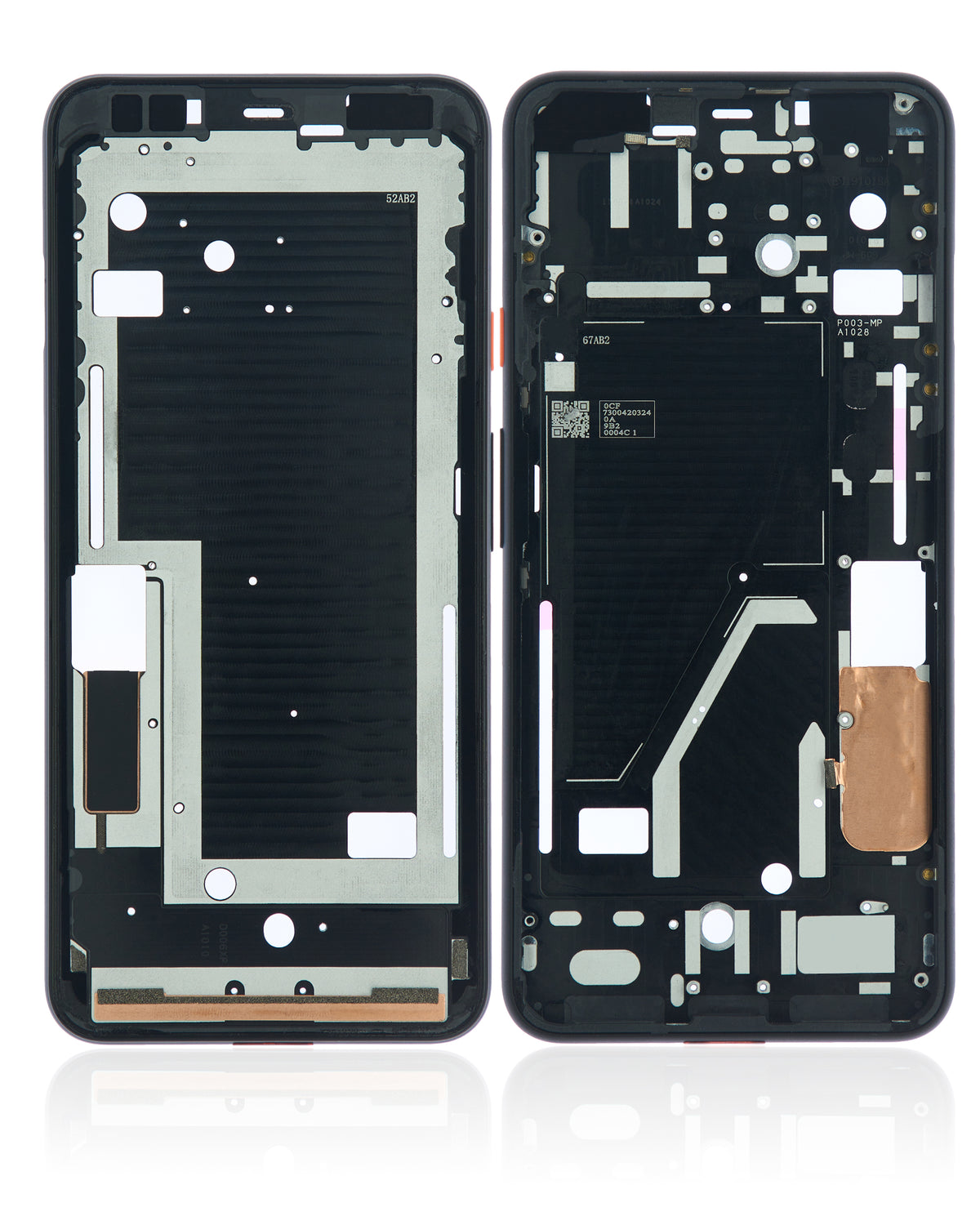 Mid-Frame Housing For Google Pixel 4XL (Oh So Orange Power Button) - replacement part secondary detail