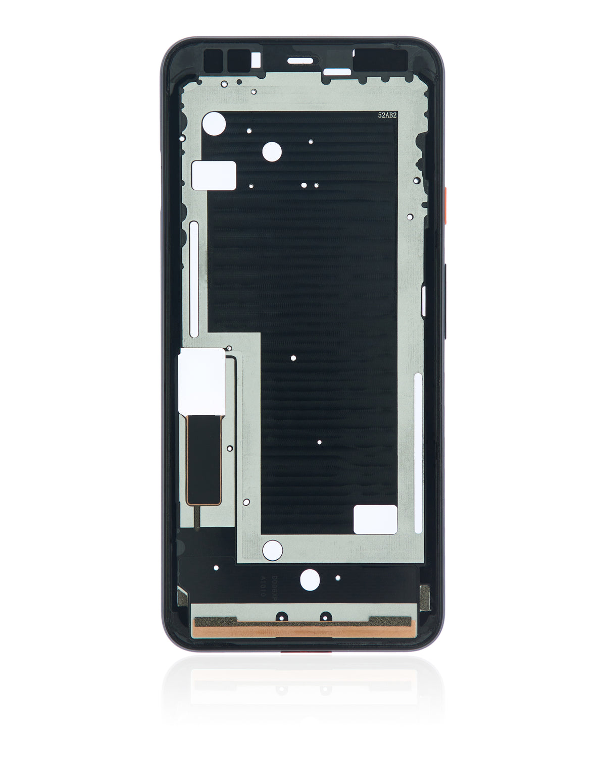 Mid-Frame Housing For Google Pixel 4XL (Oh So Orange Power Button) - phone repair component product image