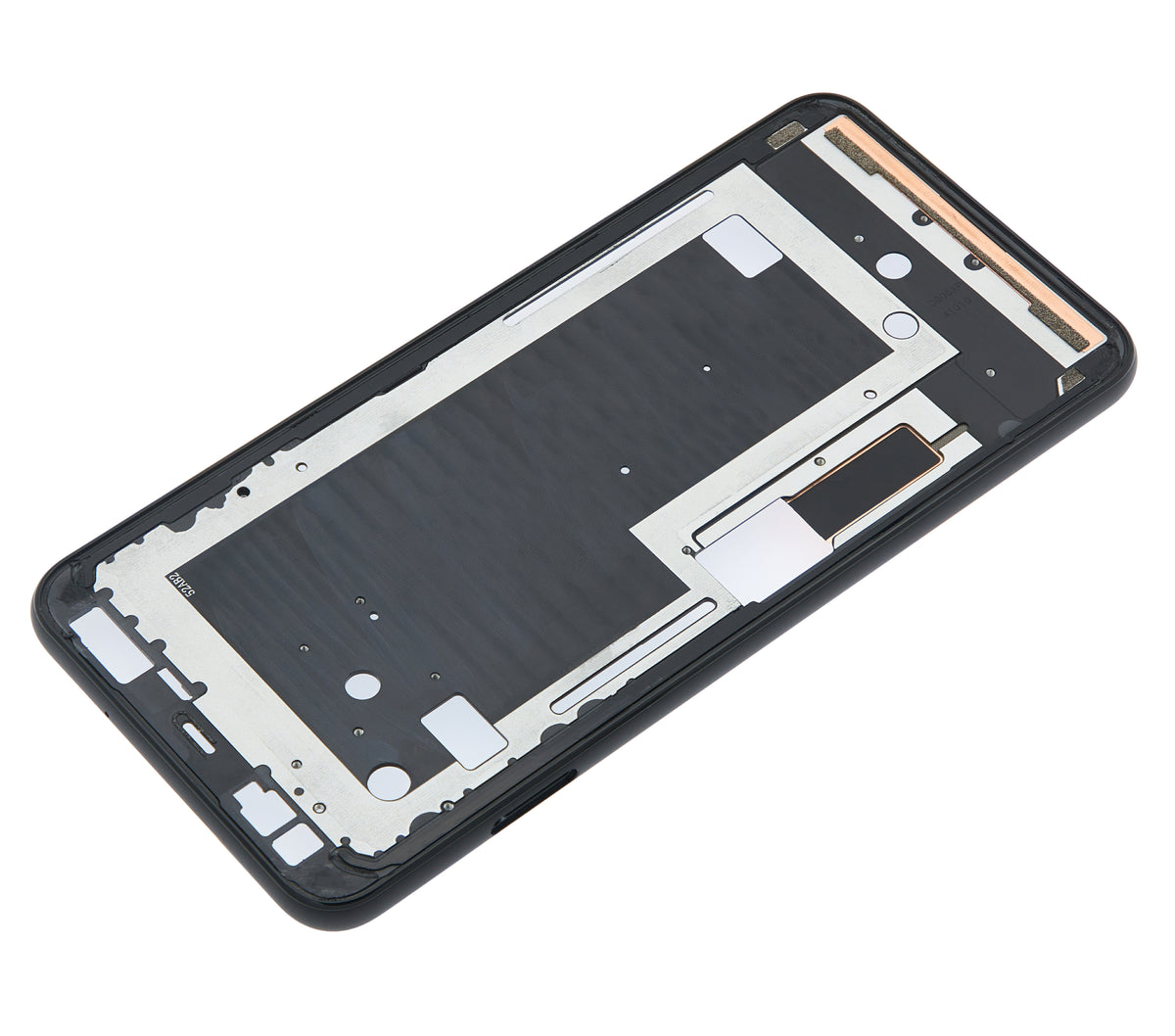 Mid-Frame Housing For Google Pixel 4XL (Oh So Orange Power Button) - phone repair part close-up