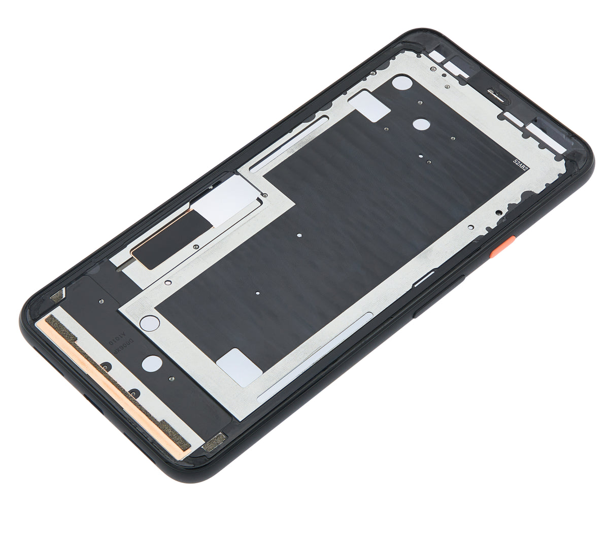 Mid-Frame Housing For Google Pixel 4XL (Oh So Orange Power Button) - replacement component detail view