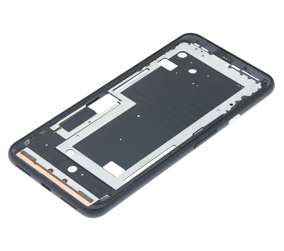 Mid-Frame Housing For Google Pixel 4XL (Clearly White Power Button) - phone repair part close-up