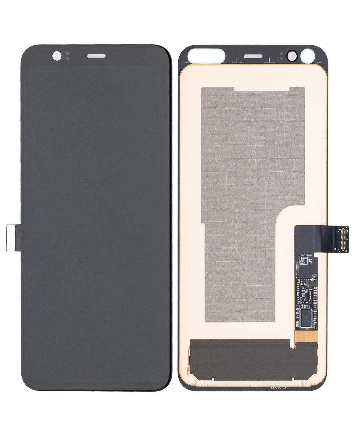OLED Assembly Without Frame For Google Pixel 4 (All Models) (Refurbished) (All Colors) - repair component detailed angle