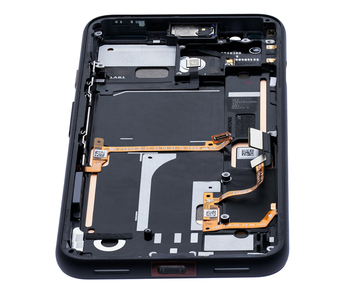 OLED Assembly With Frame For Google Pixel 4 (Refurbished) (Just Black Power Button) - replacement part additional angle