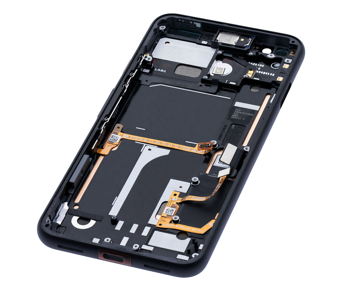 OLED Assembly With Frame For Google Pixel 4 (Refurbished) (Clearly White Power Button) - replacement component detail view