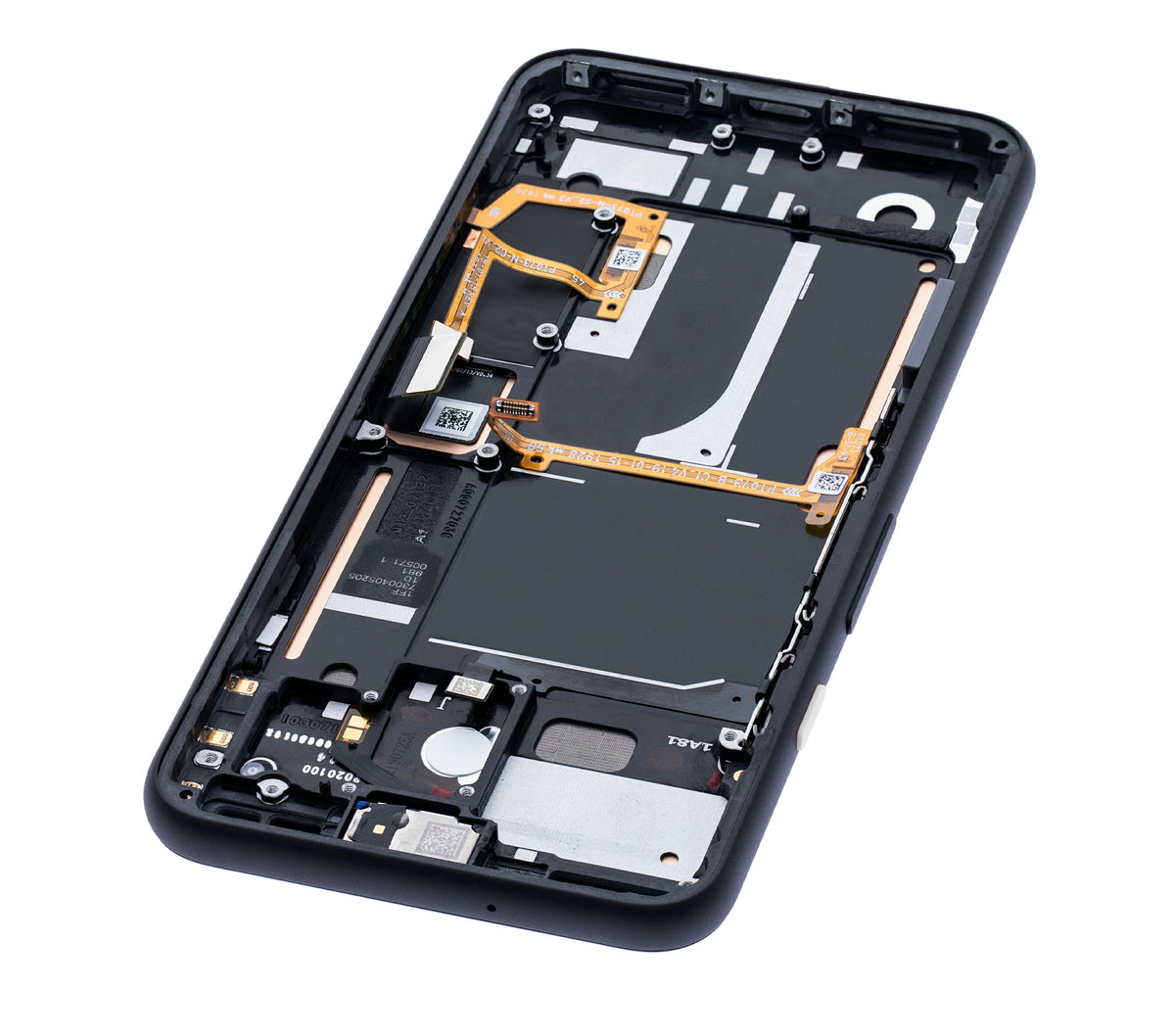 OLED Assembly With Frame For Google Pixel 4 (Refurbished) (Clearly White Power Button) - phone repair part close-up