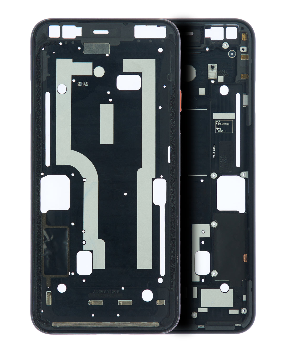 Mid-Frame Housing For Google Pixel 4 (Oh So Orange Power Button) - replacement part product view