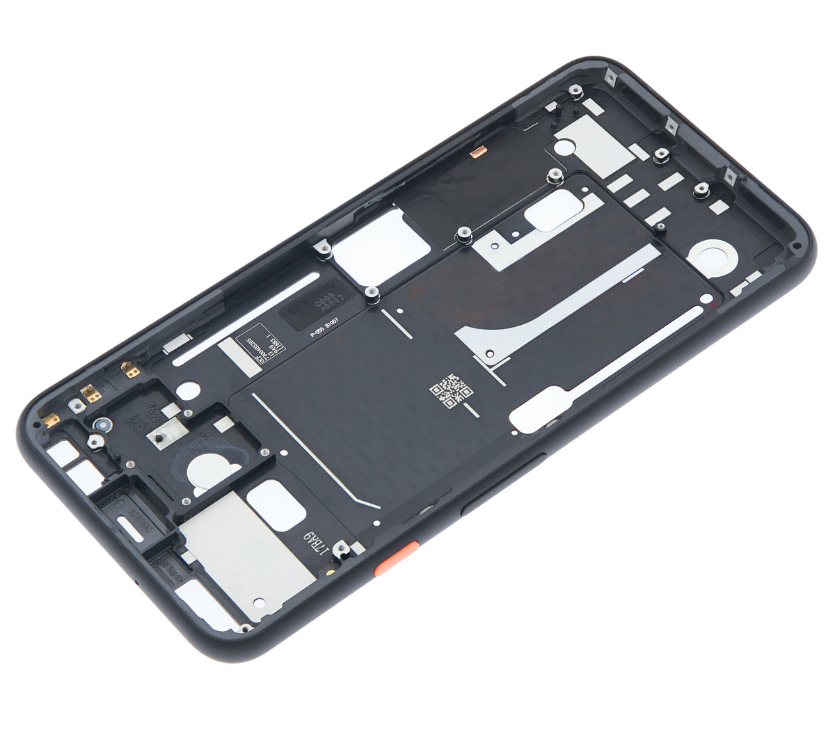 Mid-Frame Housing For Google Pixel 4 (Oh So Orange Power Button) - replacement part additional angle