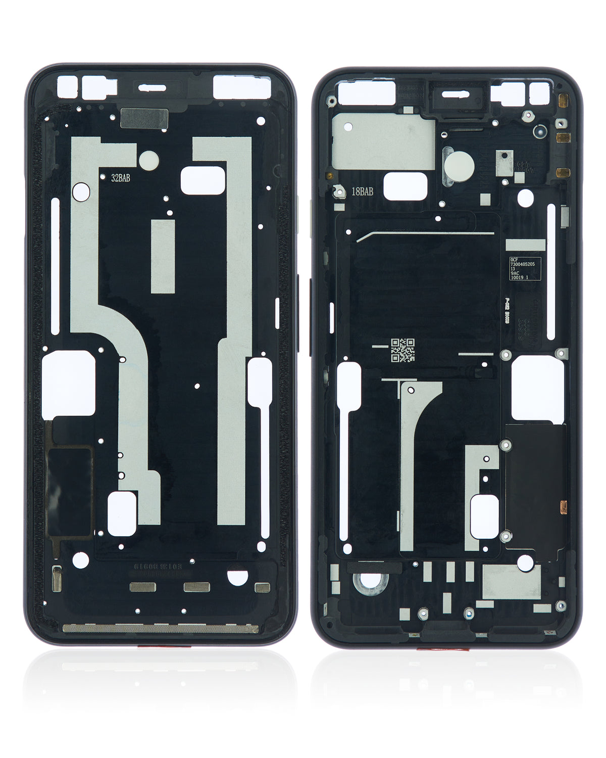 Mid-Frame Housing For Google Pixel 4 (Clearly White Power Button) - replacement part secondary detail