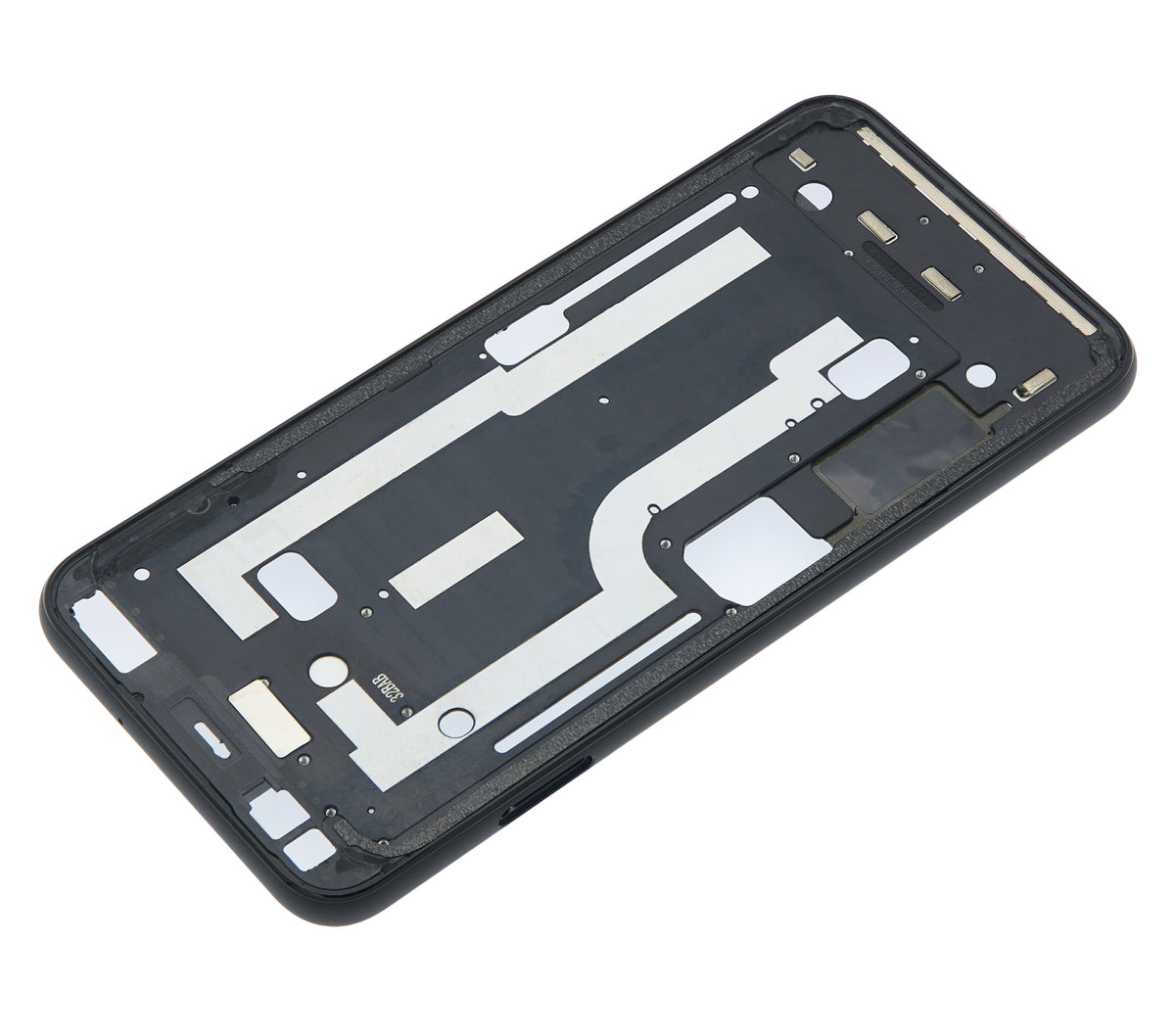 Mid-Frame Housing For Google Pixel 4 (Clearly White Power Button) - replacement component detail view