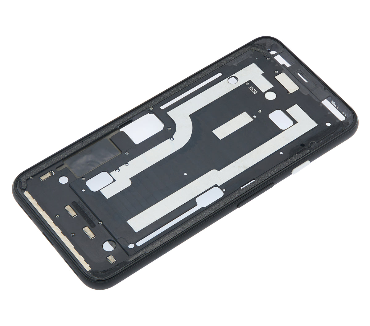 Mid-Frame Housing For Google Pixel 4 (Clearly White Power Button) - phone repair part close-up