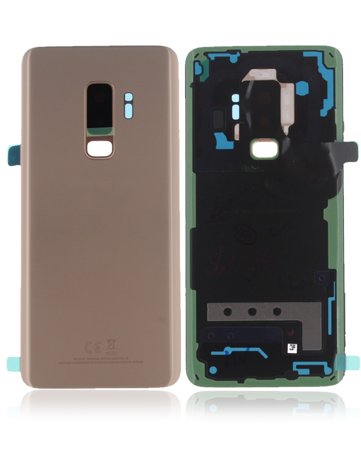 Back Cover Glass With Camera Lens For Samsung Galaxy S9 Plus (Service Pack) (Sunrise Gold)
