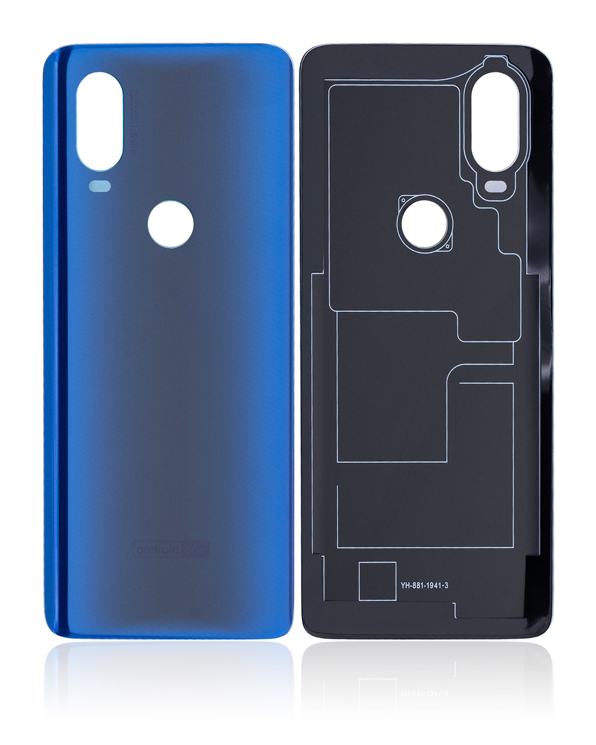 Back cover Glass For Motorola One Vision / P50 (XT1970 / 2019) (Sapphire Blue) - Motorola replacement part - product image 6 - SKU 107082062027