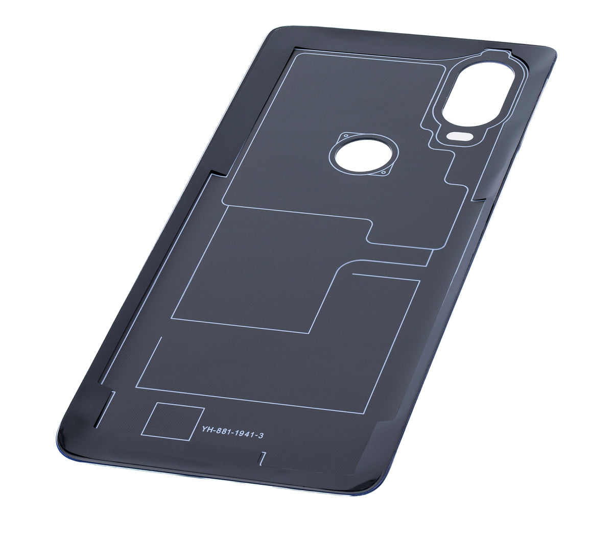 Back cover Glass For Motorola One Vision / P50 (XT1970 / 2019) (Sapphire Blue) - Motorola replacement part - product image 2 - SKU 107082062027