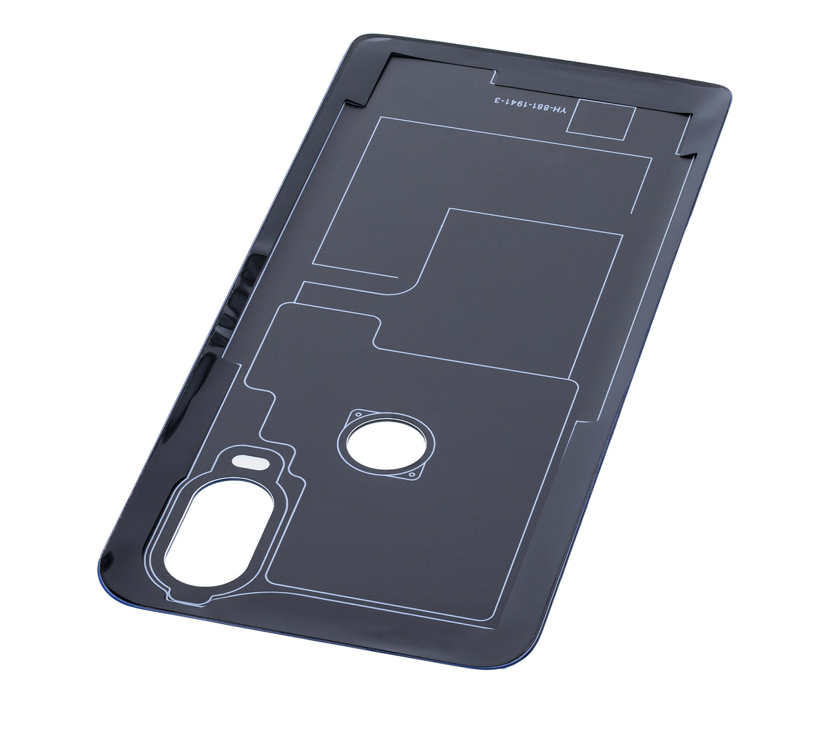 Back cover Glass For Motorola One Vision / P50 (XT1970 / 2019) (Sapphire Blue) - Motorola replacement part - product image 3 - SKU 107082062027