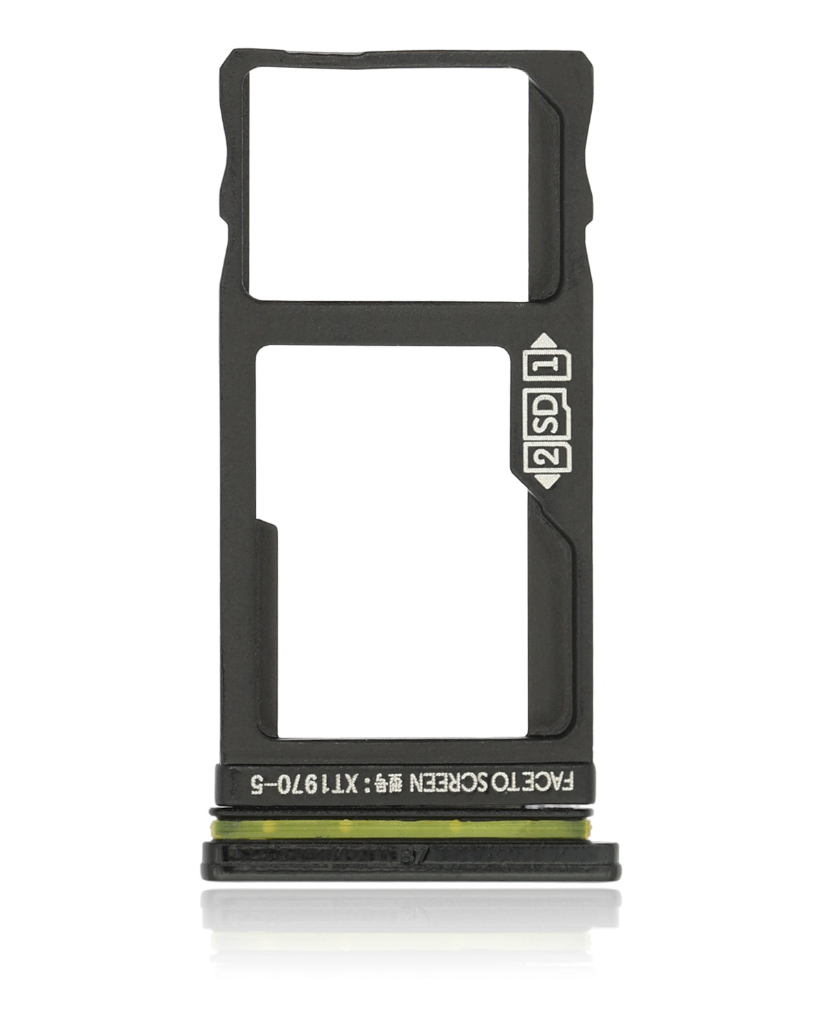 Single Sim Card Tray For Motorola One Vision (XT1970 / 2019) / P50 (XT1970 / 2019) (Black) - Motorola replacement part - product image 2 - SKU 107082062038