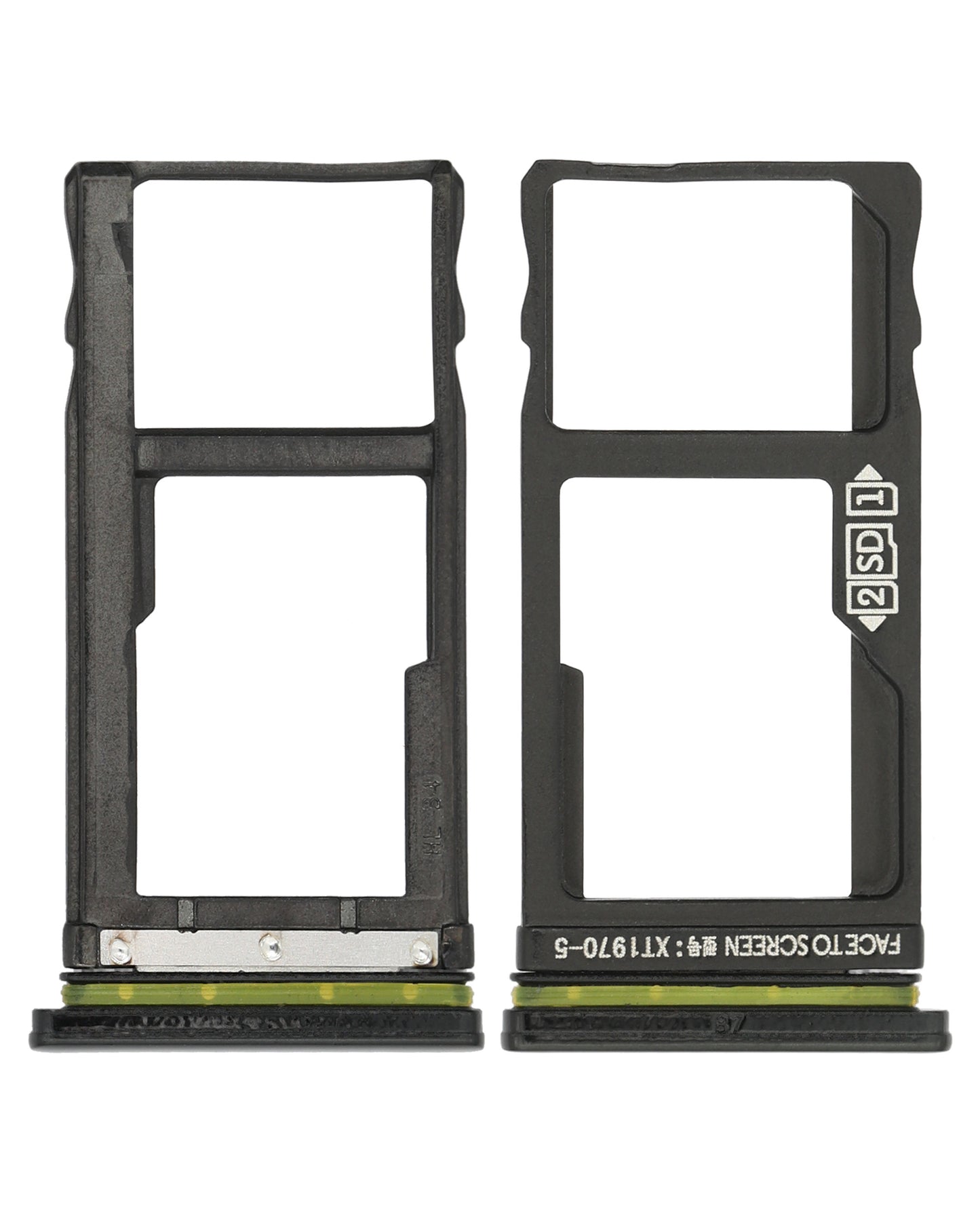 Single Sim Card Tray For Motorola One Vision (XT1970 / 2019) / P50 (XT1970 / 2019) (Black) - Motorola replacement part - product image 3 - SKU 107082062038