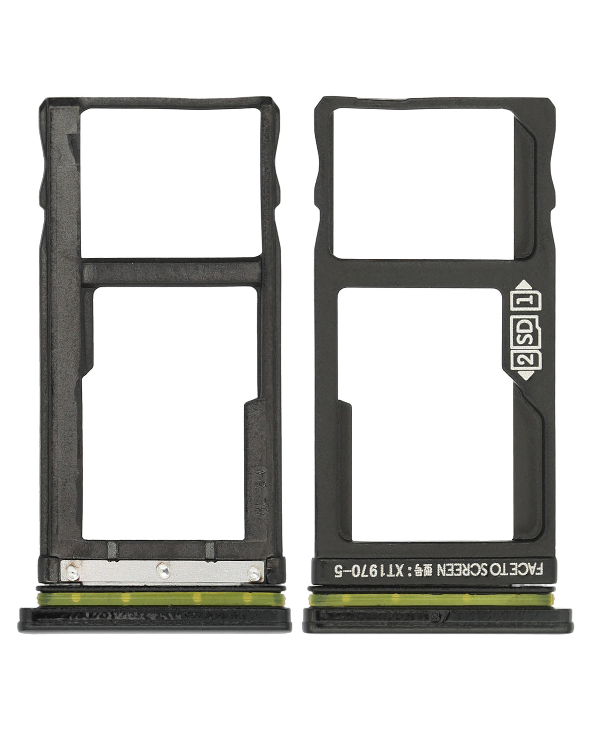 Single Sim Card Tray For Motorola One Vision (XT1970 / 2019) / P50 (XT1970 / 2019) (Black) - Motorola replacement part - product image 3 - SKU 107082062038