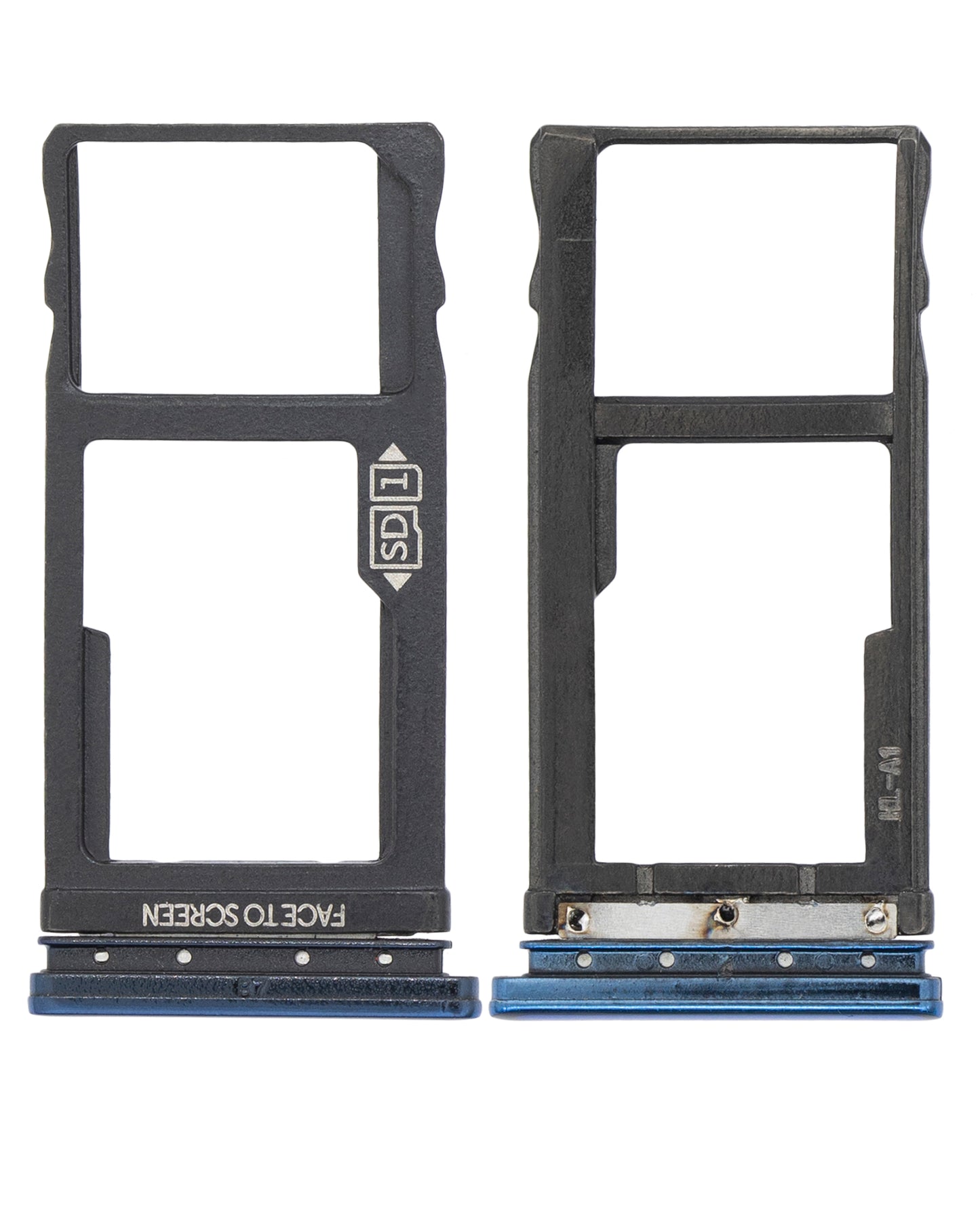 Single Sim Card Tray For Motorola One Vision (XT1970 / 2019) (Sapphire Blue) - Motorola replacement part - product image 2 - SKU 107082062042