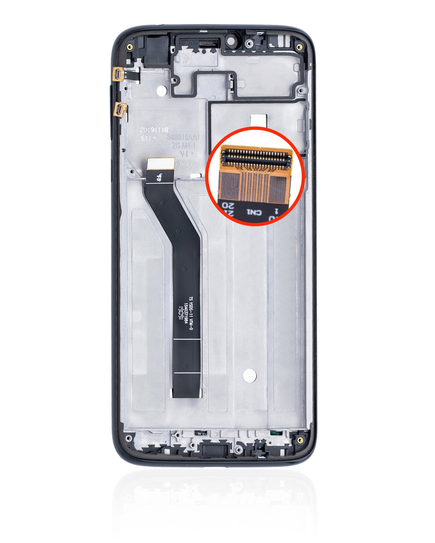 LCD Assembly With Frame For Motorola Moto G7 Power (XT1955-1/2/4/7 / 2019) (International Version) (154MM) (Aftermarket Plus) (Ceramic Black) | compatible mobile phone replacement part | SKU 107082064518 | product image 8