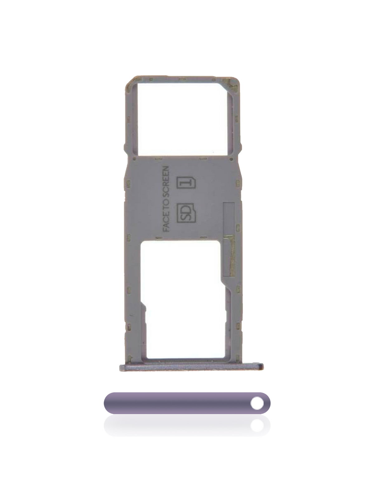 Single Sim Card Tray For Motorola Moto G7 Power (XT1955 / 2019) (International Version) (Iced Violet) | compatible mobile phone replacement part | SKU 107082064536 | product image 3