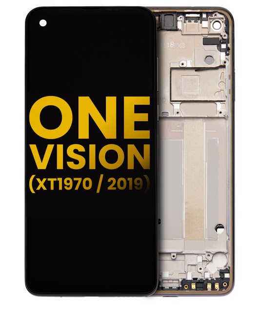 LCD Assembly With Frame For Motorola One Vision (XT1970 / 2019) (Refurbished) (Bronze Gradient) - Motorola replacement part - product image 1 - SKU 107082064547
