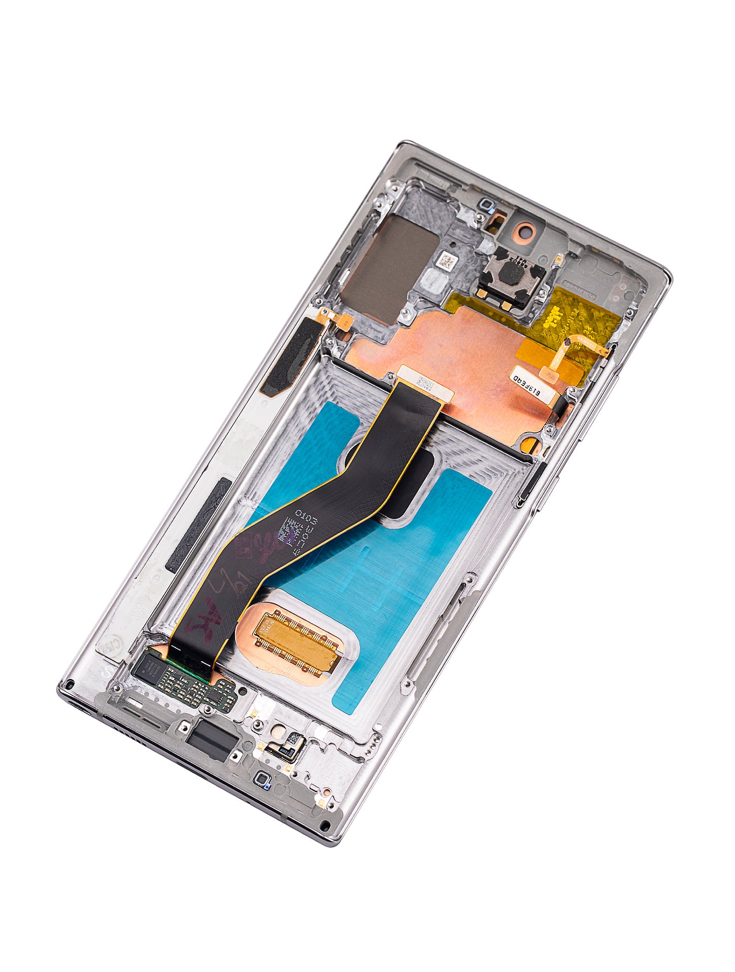 OLED Assembly With Frame For Samsung Galaxy Note 10 Plus / 5G (Refurbished) (Aura Glow / Silver)