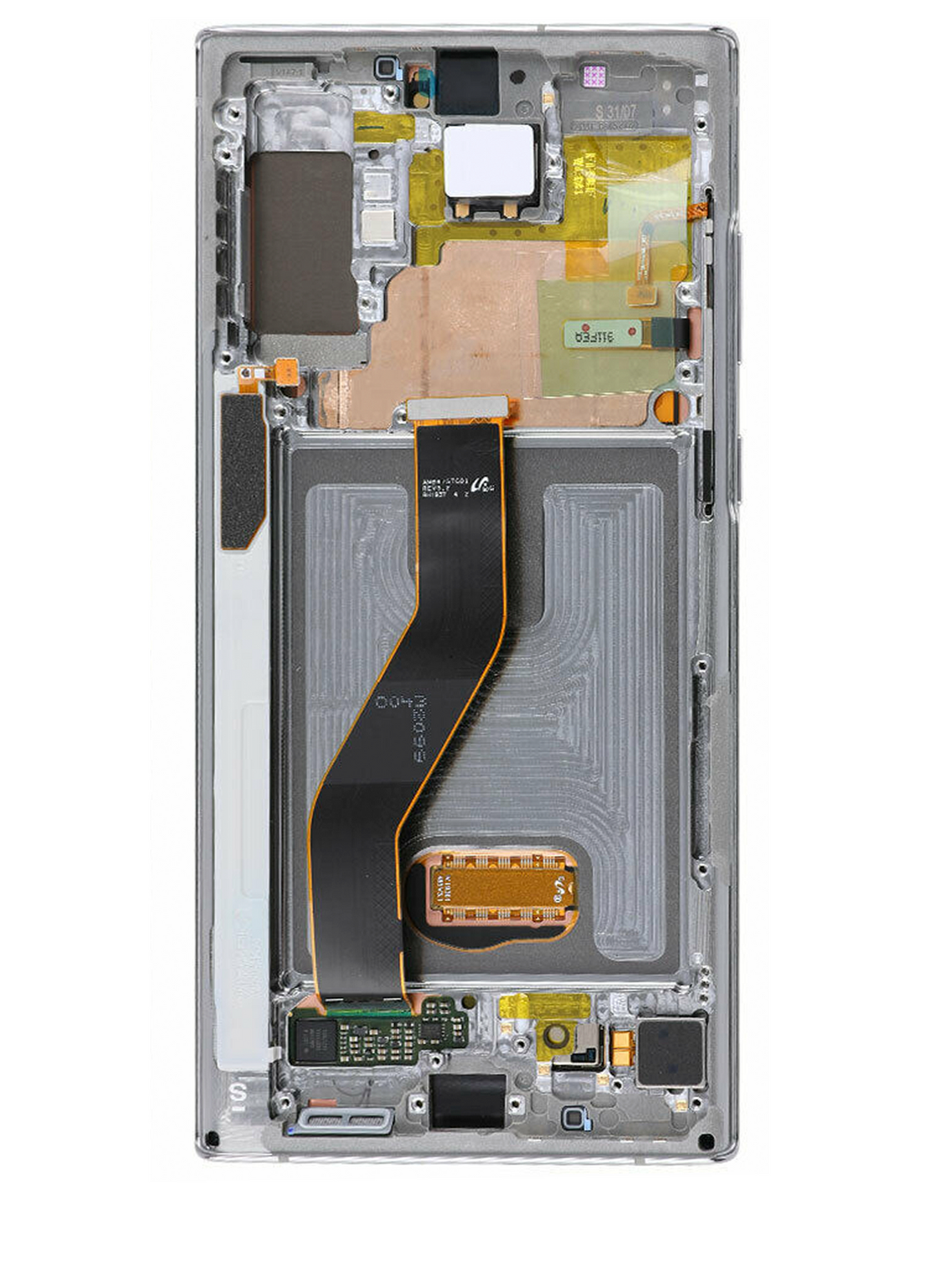 OLED Assembly With Frame For Samsung Galaxy Note 10 Plus / 5G (Refurbished) (Aura Glow / Silver)