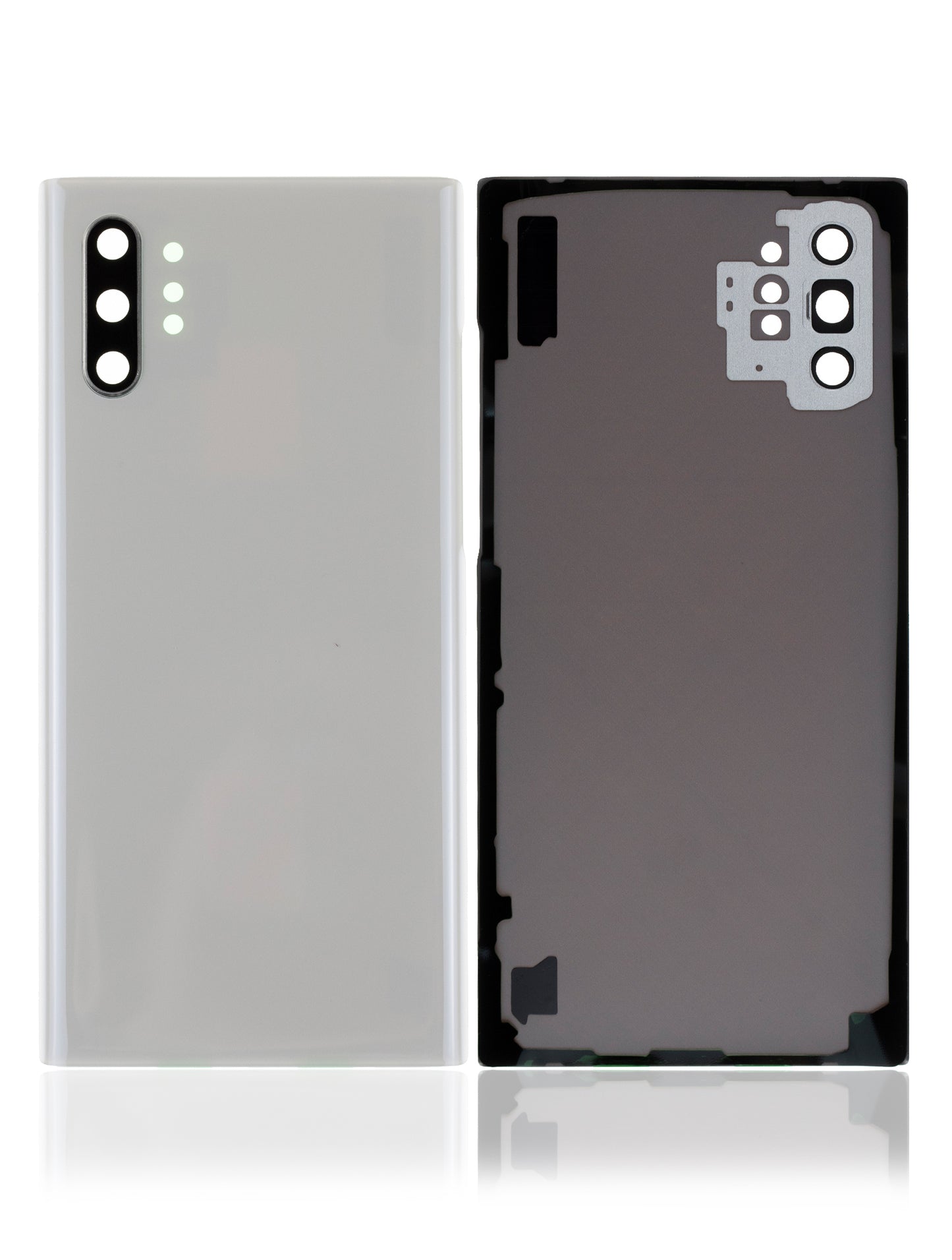 Back Cover Glass With Camera Lens For Samsung Galaxy Note 10 Plus / 5G (No Logo) (Aftermarket Plus) (Aura White)