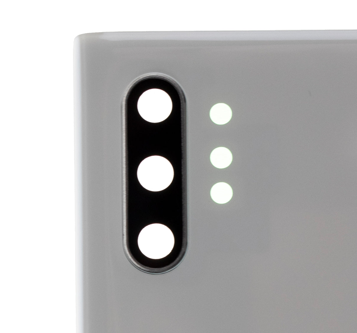 Back Cover Glass With Camera Lens For Samsung Galaxy Note 10 Plus / 5G (No Logo) (Aftermarket Plus) (Aura White)